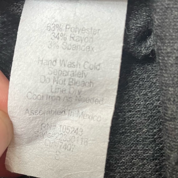 Bobeau One Button Asymmetrical Wrap Cardigan Grey S - Picture 4 of 4